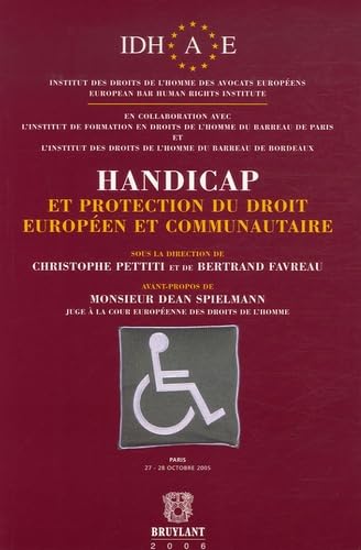 Handicap et protection du droit européen et communautaire book
