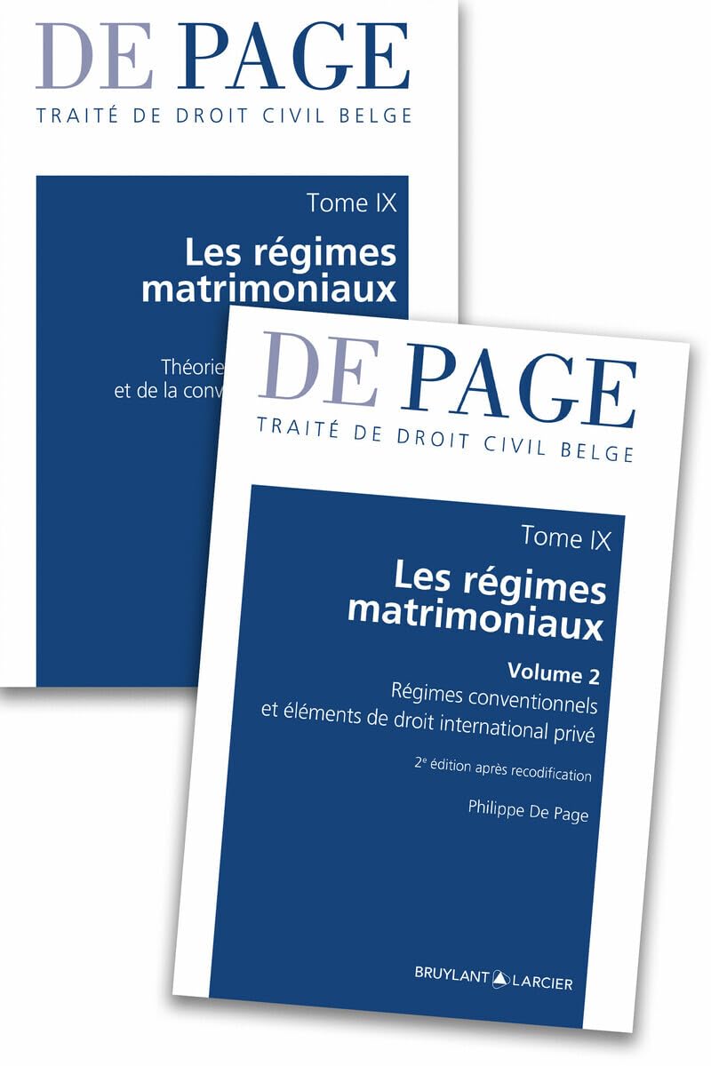 Pack Traité de droit civil belge - Tome IX Les régimes matrimoniaux - Volumes 1 et 2 book