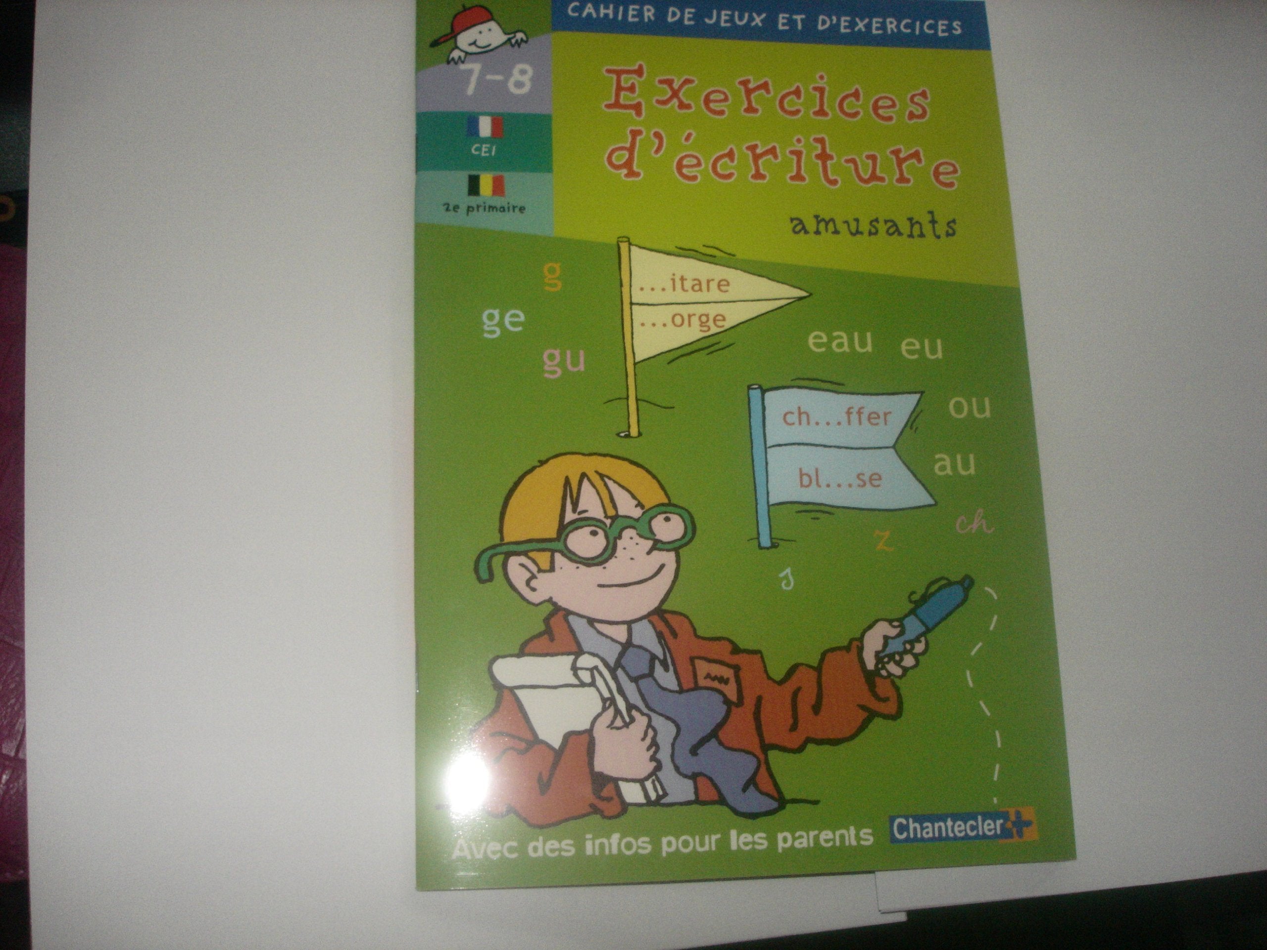 Cahier de jeux Exercices d'écriture amusants (7-8 a.): Cahiers de jeux et d'exercices pour les 7-8 ans. book