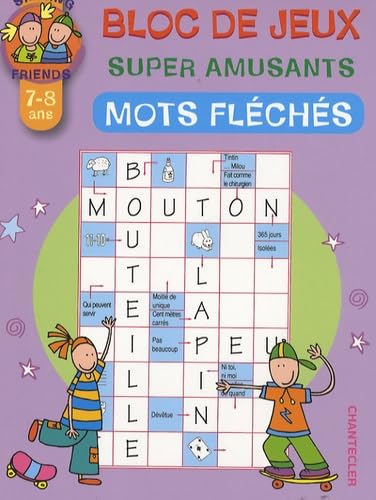 Mots fléchés 7-8 ans: Bloc de jeux super amusants book