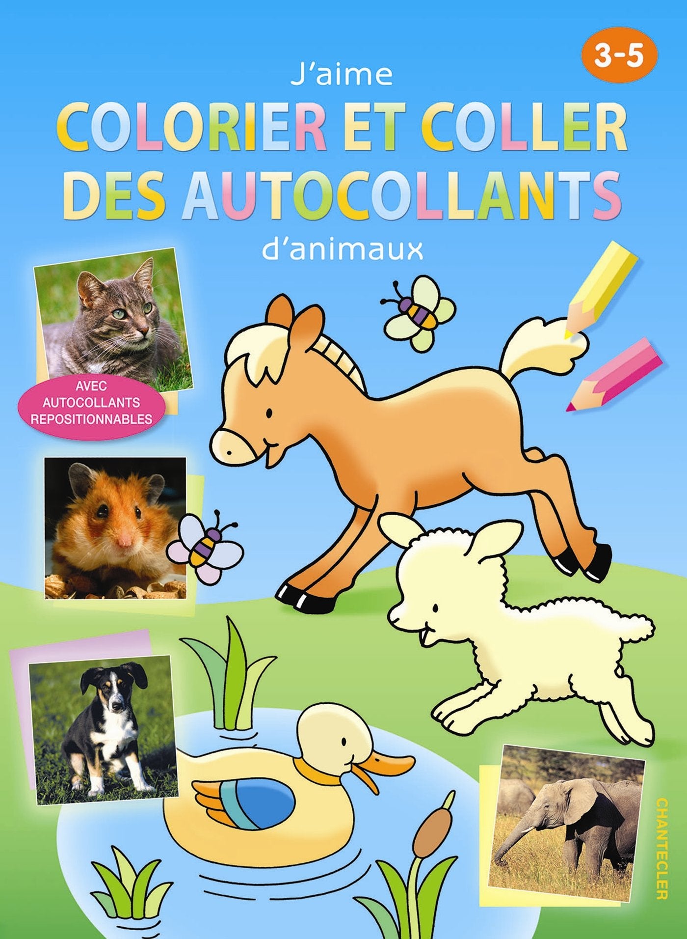 J'aime colorier et coller des autocollants d'animaux (3-5 a.): Pour des heures de collage et de coloriage ! Tiptoi & Games