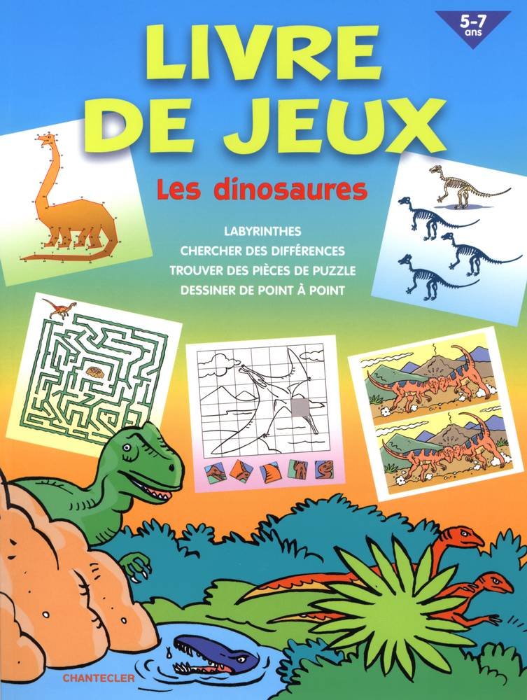 Livre de jeux 5-7 ans: Les dinosaures book