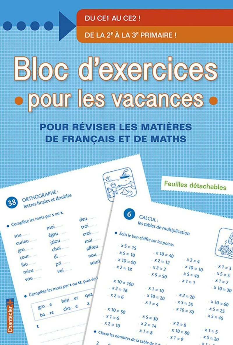 Bloc d'exercices pour les vacances du CE1 au CE2: Pour réviser les matières de Français et de Maths book