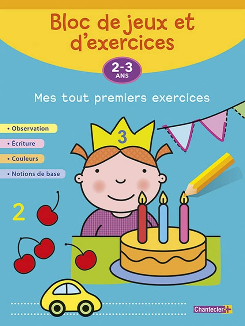 Bloc de jeux et d'exercices - Mes tout premiers exercices (2-3 a.): Observation - Écriture - Couleurs - Notions de base Tiptoi & Games