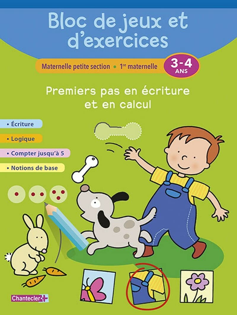 BLOC DE JEUX ET D'EXERCICES - PREMIERS PAS EN ECRITURE (3-4) book