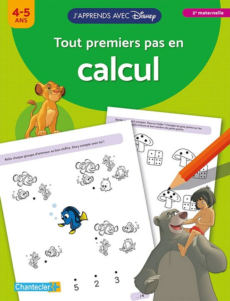 Disney J'apprends avec - Tout premiers pas en calcul (4-5 a.): 4-5 ans - 2e maternelle (J'apprends avec Disney) Tiptoi & Games