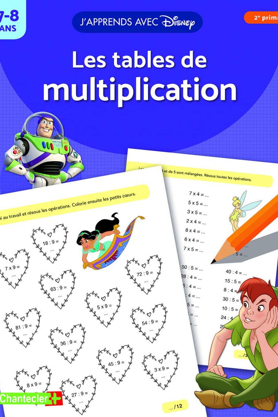 Disney J'apprends avec - Les tables de multiplication (7-8 a.): 7-8 ans - 2e primaire (J'apprends avec Disney) Tiptoi & Games