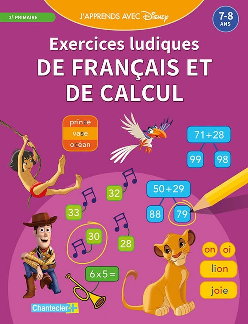 Disney J'apprends avec - Exercices ludiques de français et de calcul (7-8 a.) book
