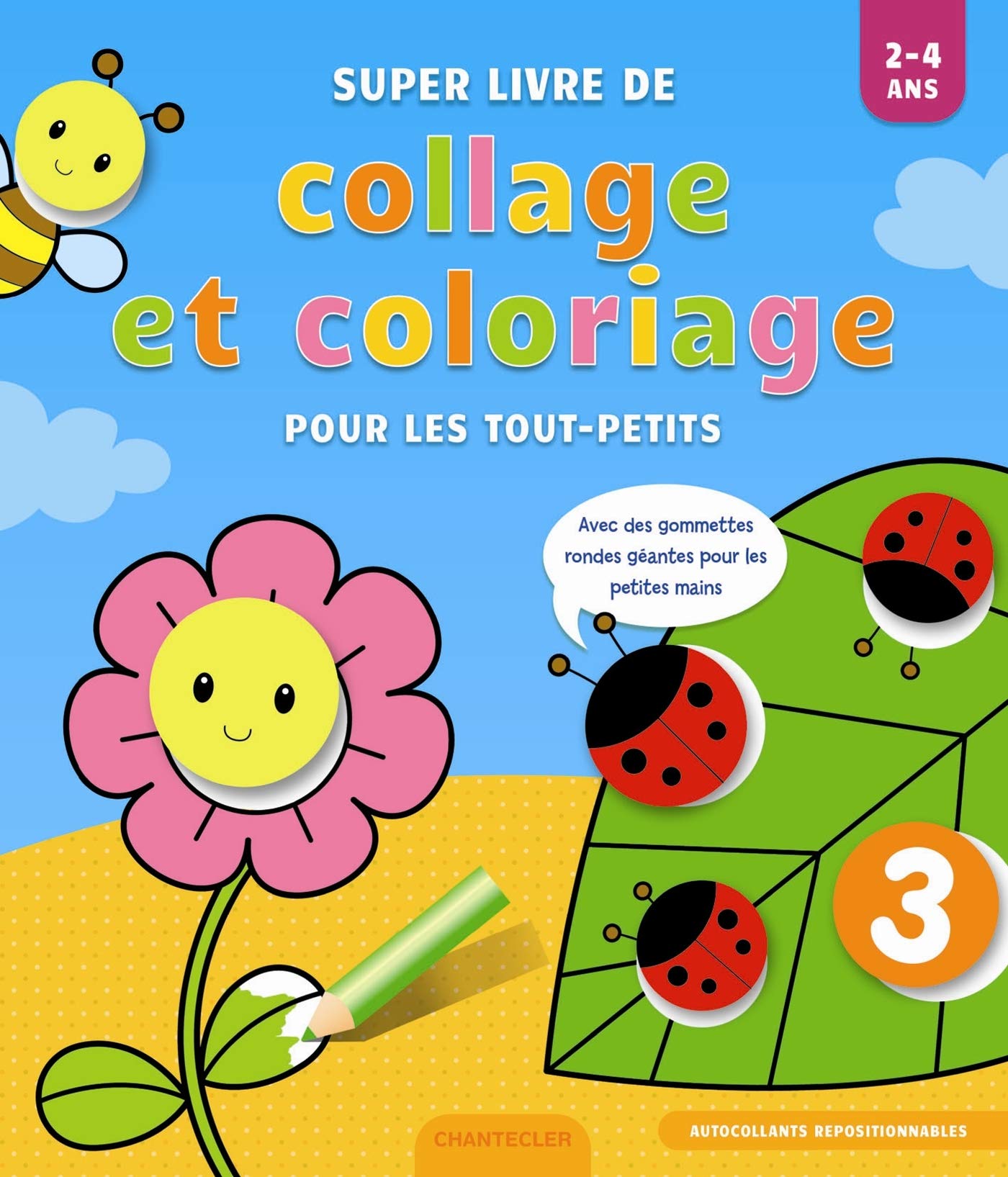 SUPER LIVRE DE COLLAGE ET COLORIAGE POUR LES TOUT-PETITS (2- book