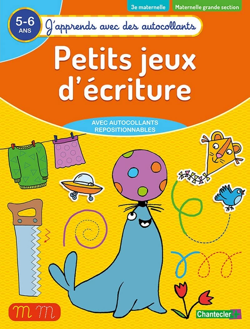 Petits jeux d'écriture (5-6 a.) - (J'apprends avec des autocollants) book
