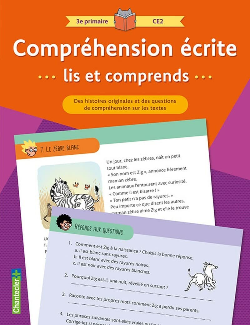 Compréhension écrite lis et comprends 3e primaire CE2 (orange): Des histoires originales et des questions de compréhension sur les textes book