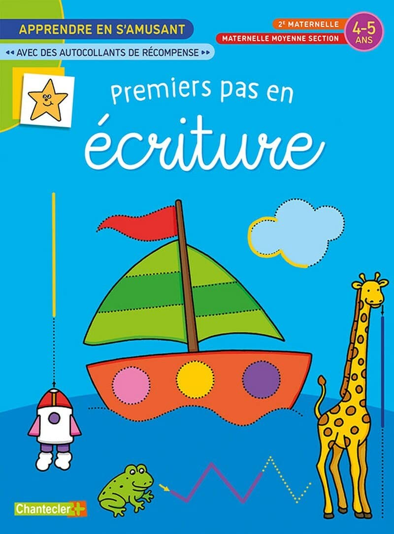 Premiers pas en écriture - Apprendre en s'amusant (4-5 ans). Autocollants récompense book