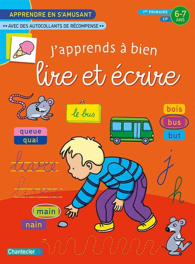 J'apprends à bien lire et écrire - Apprendre en s'amusant (6-7 ans). Autocollants récompense book