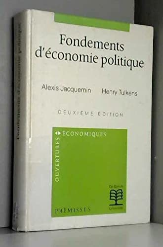 Fondements d'économie politique book
