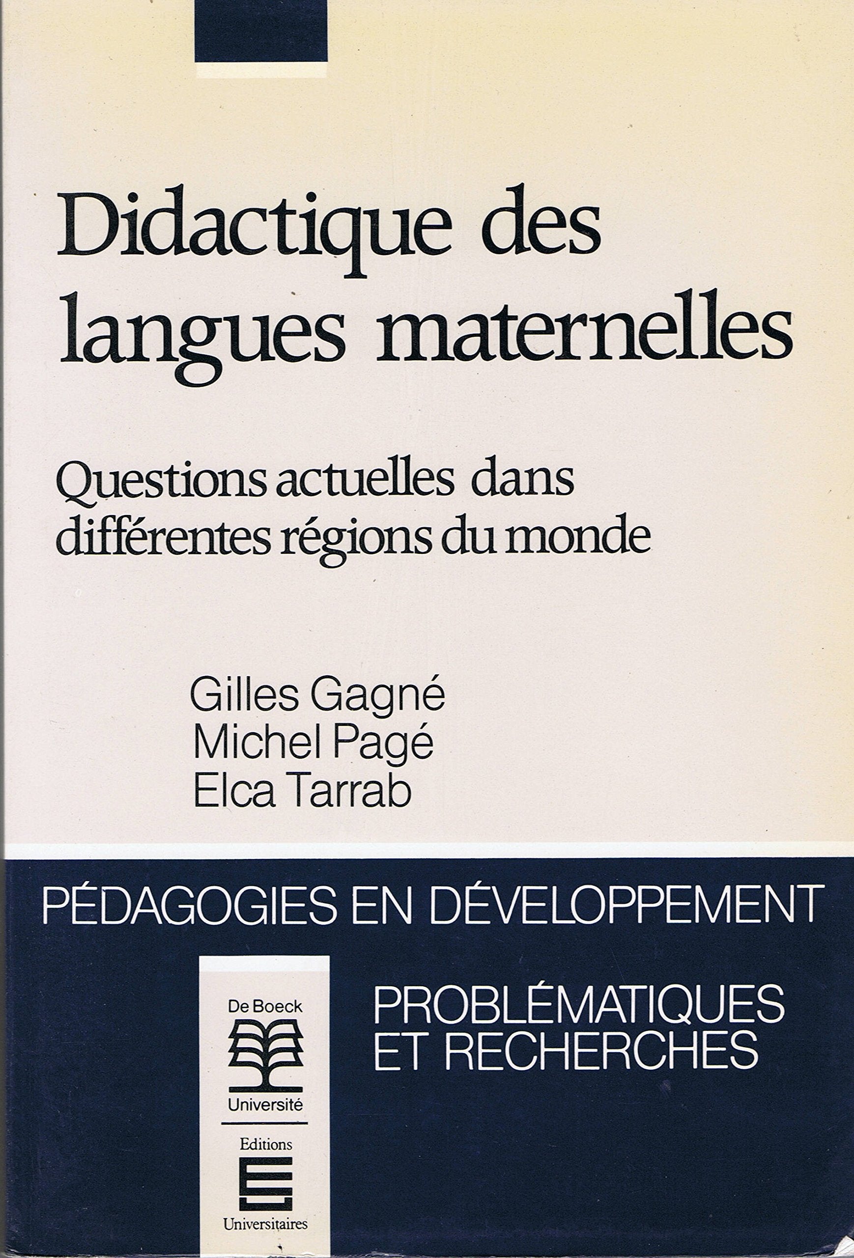 Didactique des langues Maternelles : questions actuelles dans différentes régions du monde book