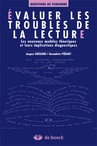 Evaluer les troubles de la lecture : les nouveaux modèles théoriques et leurs implications diagnostiques Psychology