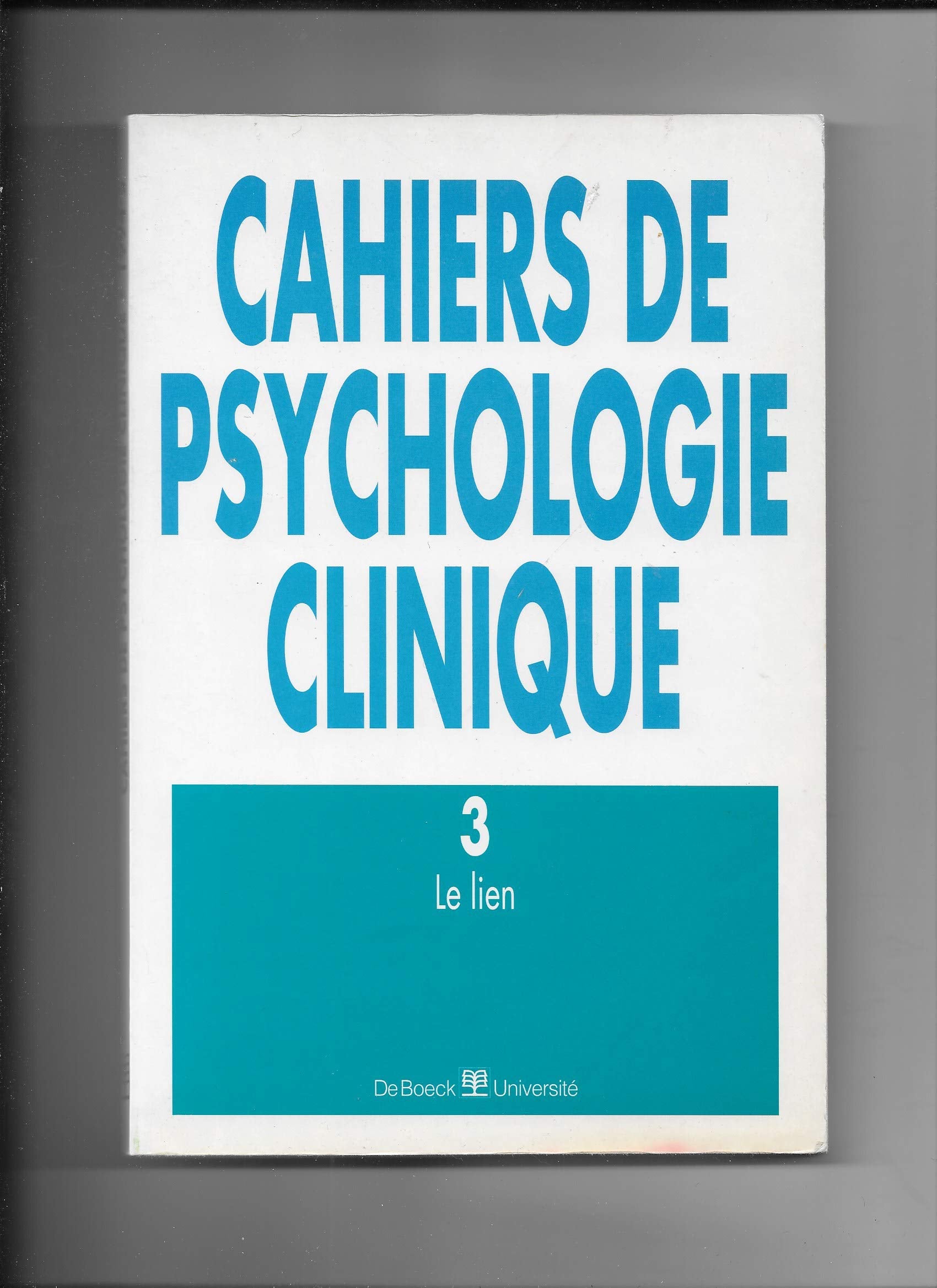 Cahiers de psychologie clinique 1994/3 N.3 Psychology