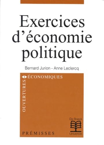 Exercices d'économie politique book