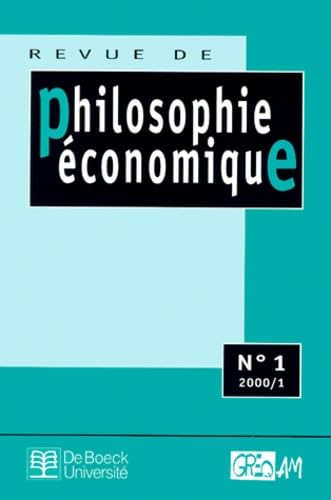 Philosophie économique 2000/1 - N.1 book