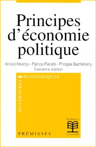Principes D'Economie Politique. 3eme Edition Books