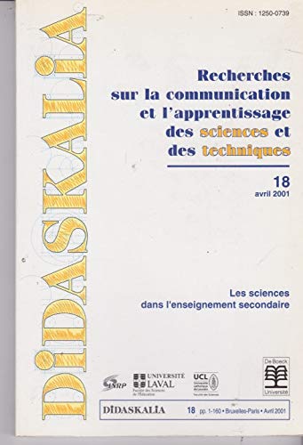 Didaskalia n° 18. Recherches sur la communication et l'apprentissage des sciences et des techniques book