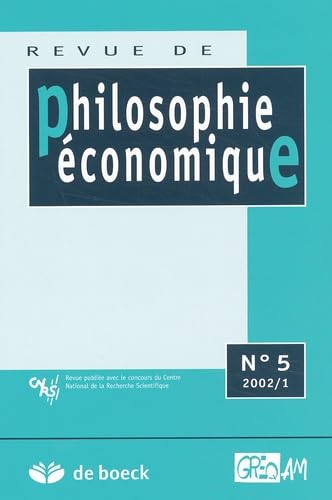 Revue de philosophie économique N° 5 2002/1 Books