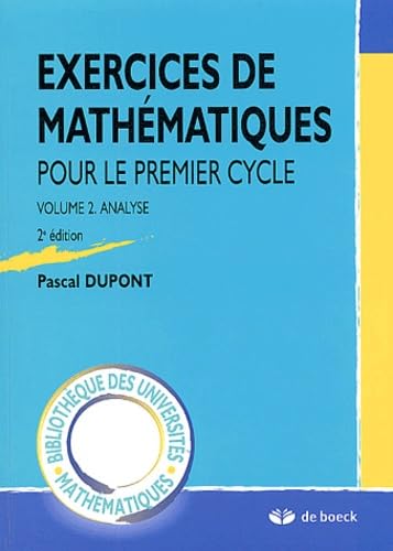 Product Image: Exercices de mathématiques pour le premier cycle: Volume 2, Analyse