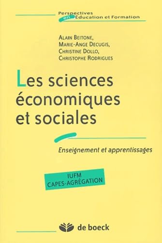 Les sciences économiques et sociales: Enseignement et apprentissages book