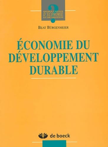 Economie du développement durable Books