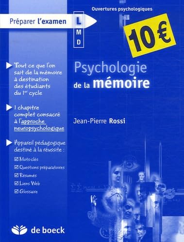 PSYCHOLOGIE DE LA M MOIRE (PE) Medicine
