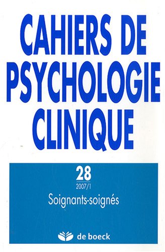 Cahiers de psychologie clinique 2007/1 N.28 book