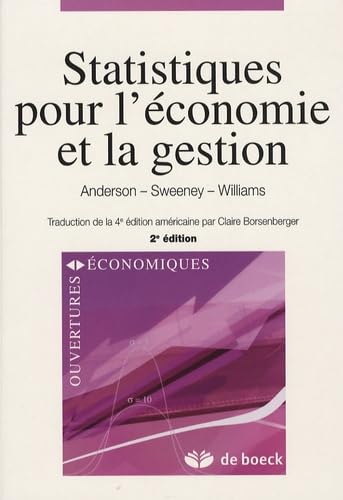 Statistiques pour l'économie et la gestion book