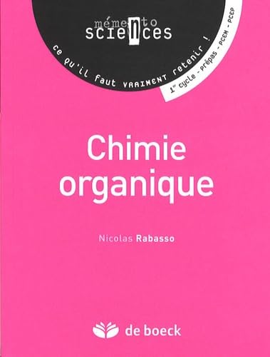 Chimie organique - Memento Natural Sciences