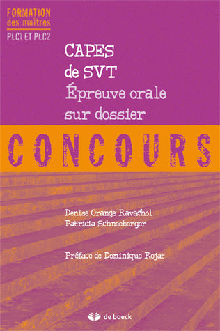 Capes de SVT : épreuve orale sur dossier, concours : PLC1 et PLC2 book