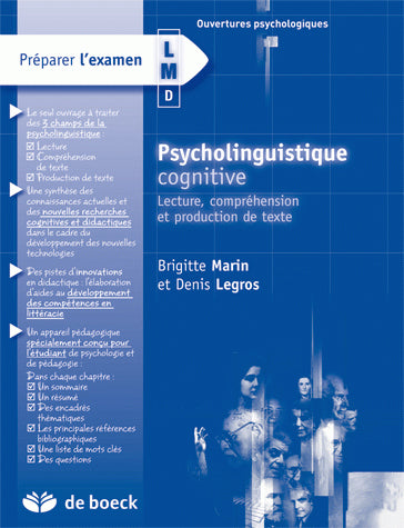 Psycholinguistique cognitive : lecture, compréhension et production de texte Social Sciences