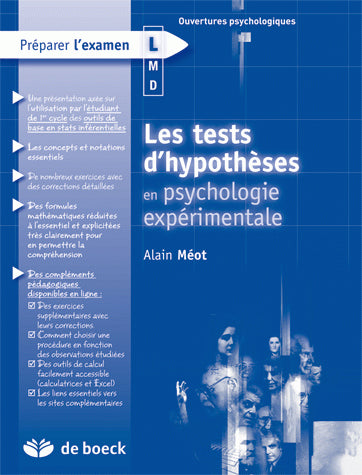 Les tests d'hypothèses en psychologie expérimentale Social Sciences