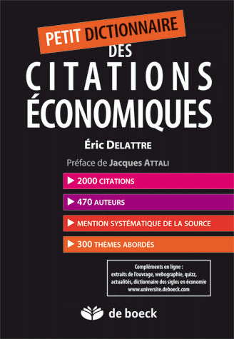Petit dictionnaire des citations économiques book