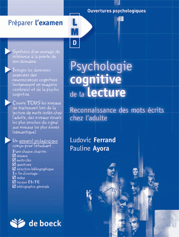 Psychologie cognitive de la lecture : reconnaissance des mots écrits chez l'adulte book