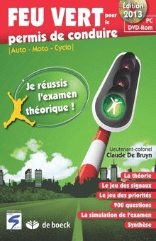 Feu vert pour le permis de conduire - pc dvd-rom je reussis l'examen theorique book