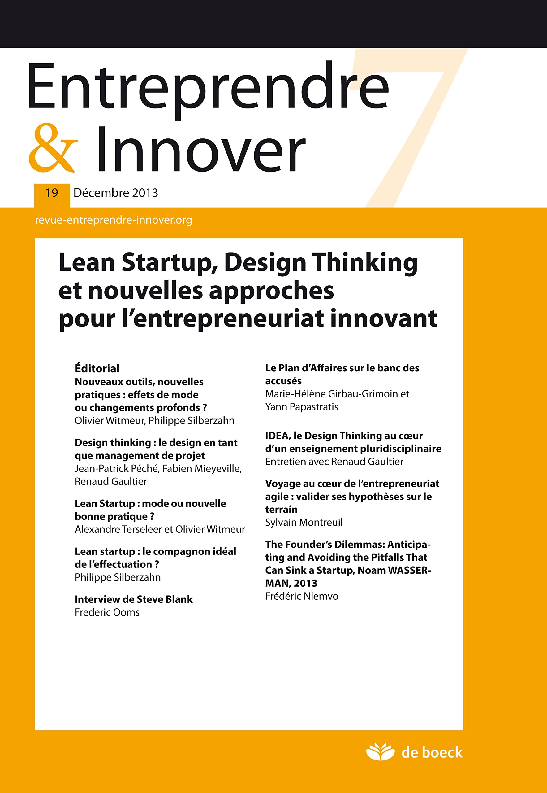 ENTREPRENDRE ET INNOVER 2013/3 N.19 Books