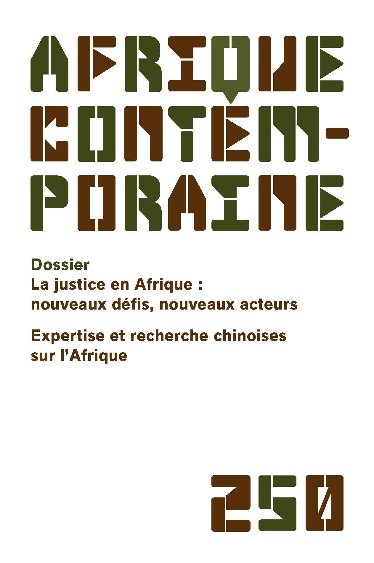 AFRIQUE CONTEMPORAINE 2014/2 N.250 book