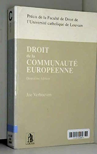 Droit De La Communaute Europeenne 2e Edition Books