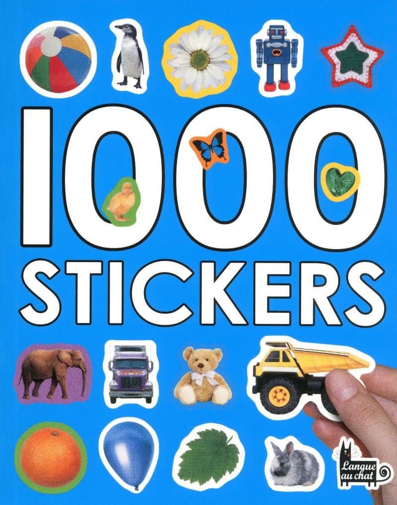 1000 STICKERS (FOND BLEU) book