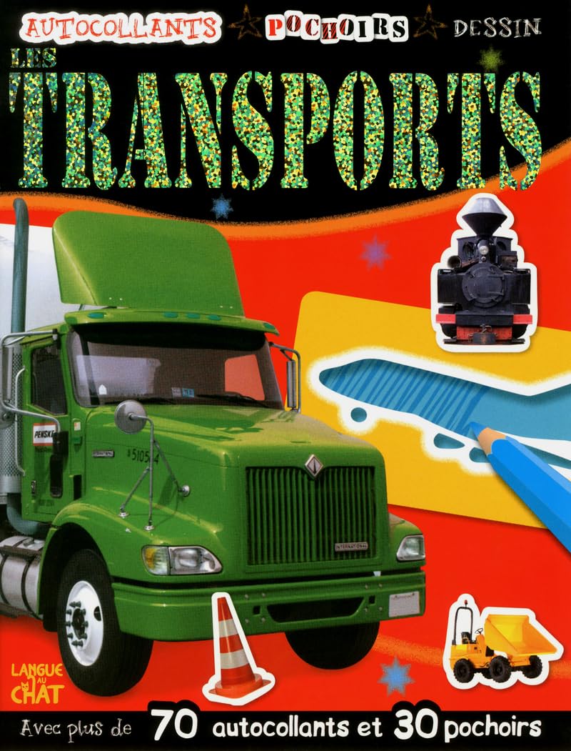 Les transports: Autocollants, pochoirs, dessin Books
