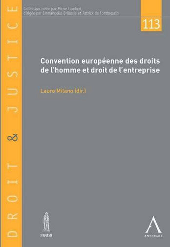 Convention européenne des droits de l'homme et droit de l'entreprise book