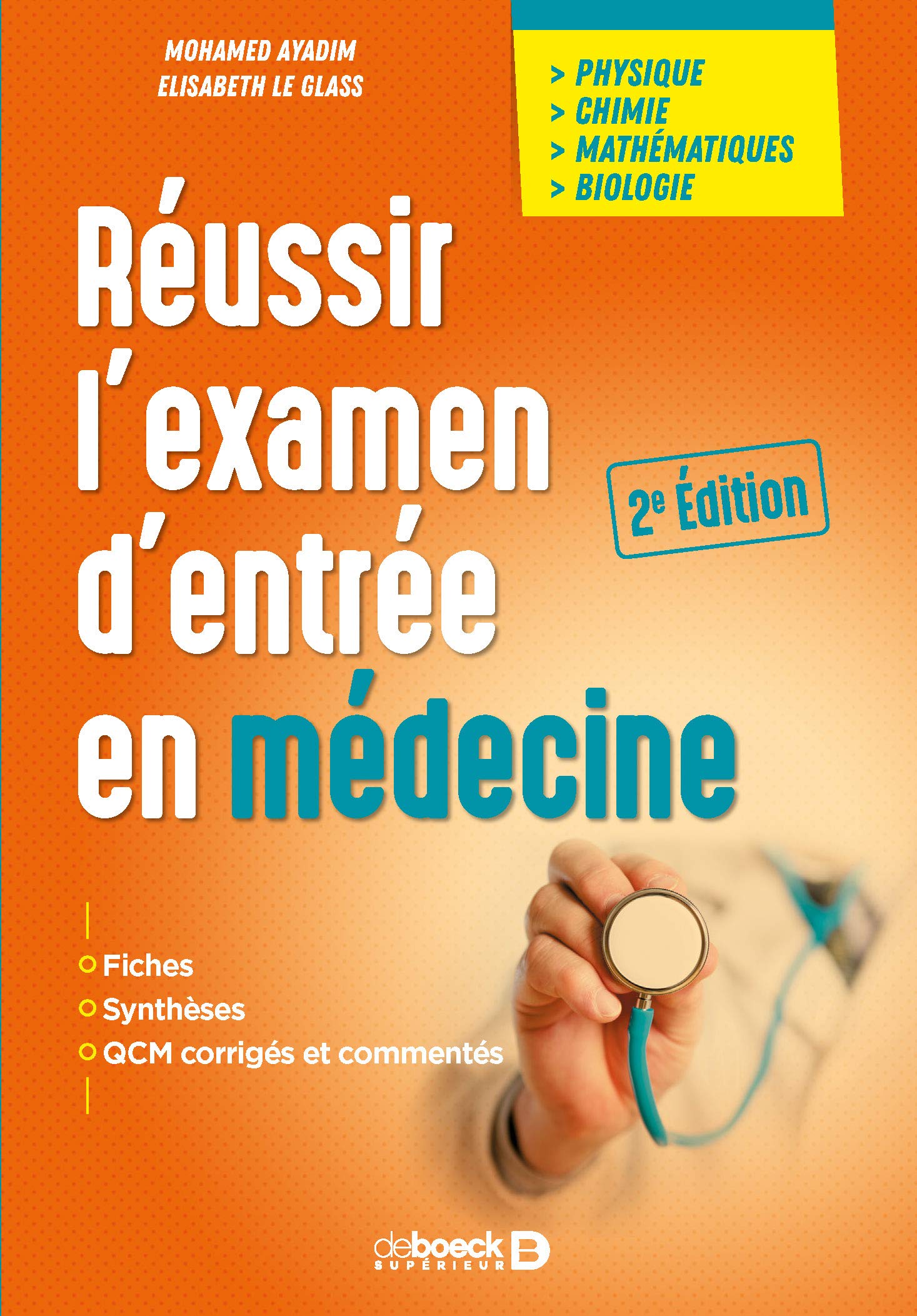 Réussir l'examen d'entrée en médecine book
