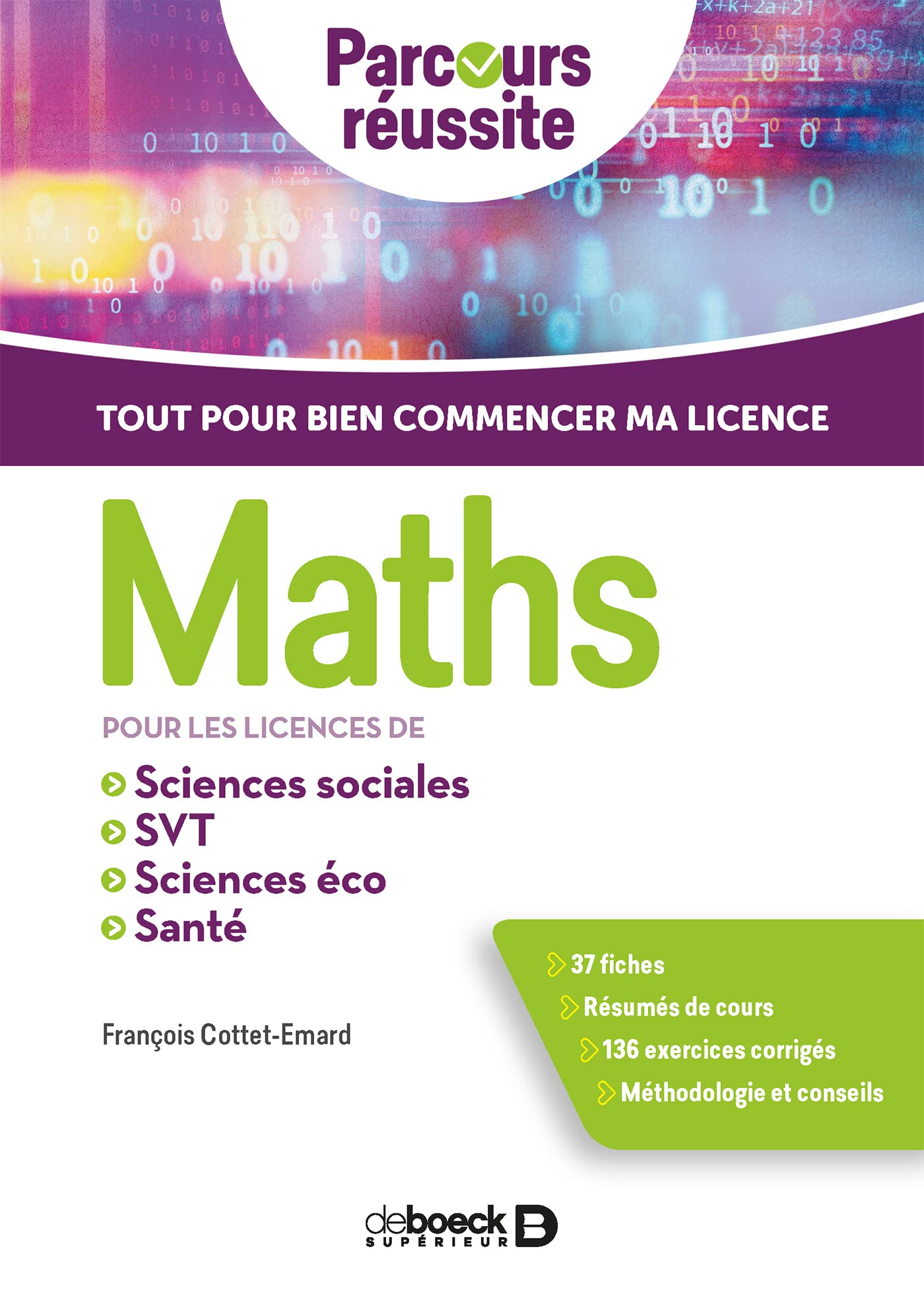 Maths pour les licences de sciences éco, sciences sociales, SVT, PACES Mathematics