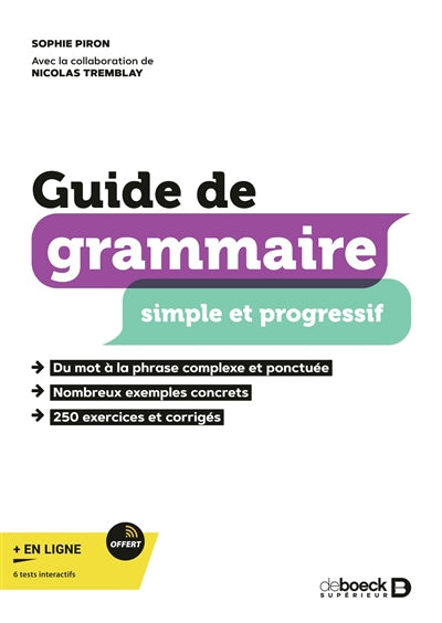 Product Image: Guide de grammaire simple et progressif