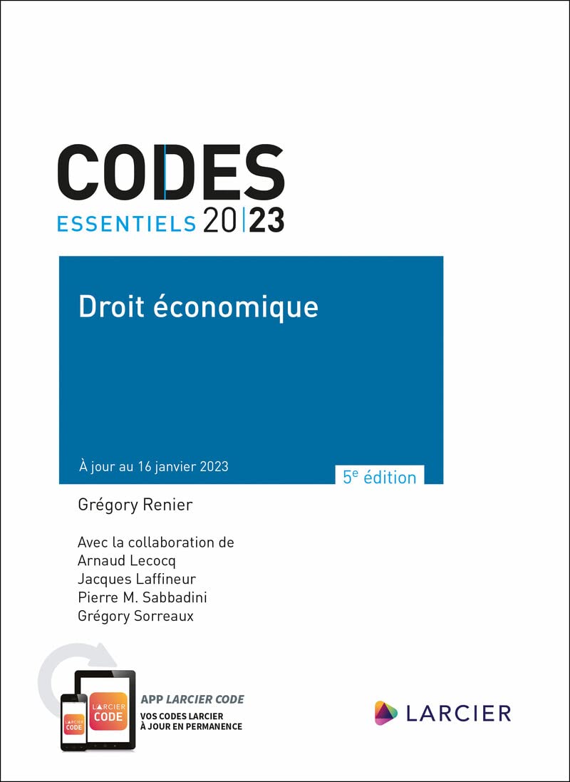 Codes essentiels Droit économique 2023 - À jour au 16 janvier 2023 book