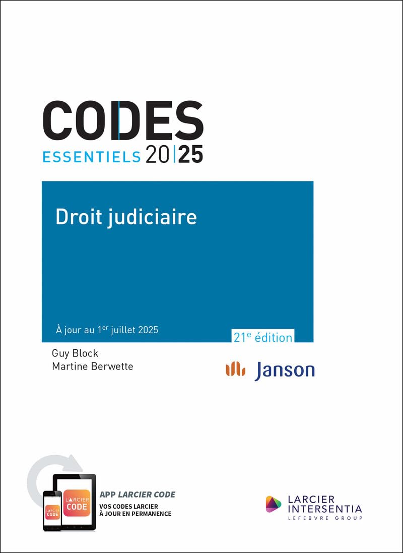 Code essentiel - Droit judiciaire 2025 - À jour au 1er juillet 2025 book